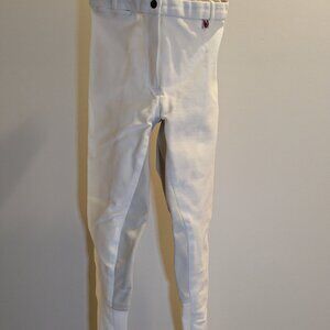 John Fields White Dressage Show Breech, Full Suede Seat 32